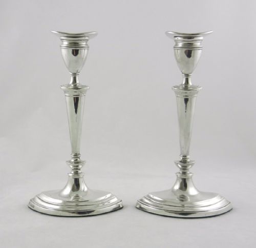 Pair Antique Silver Candlesticks.
