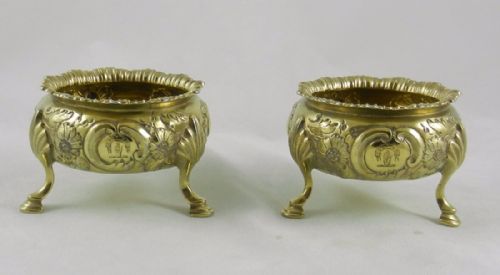 Antique Silver-gilt Salts.