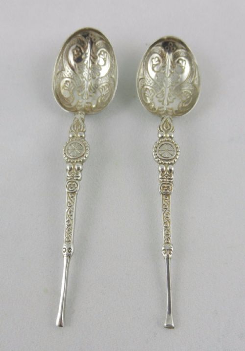 Antique Silver Annointing Spoons.