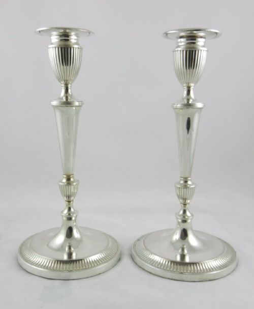 Antique Silverplated Candlesticks.