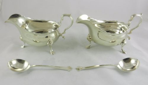 Silver Sauce Boats & Ladles.