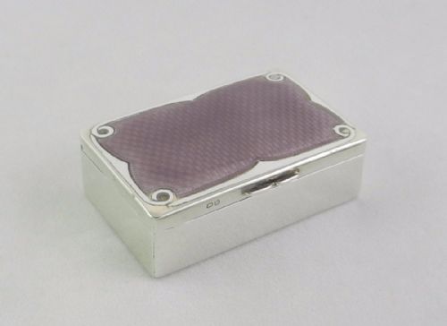 Antique Silver & Enamel Box.