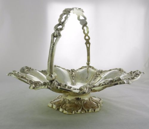 Victorian Silver Cake Basket.