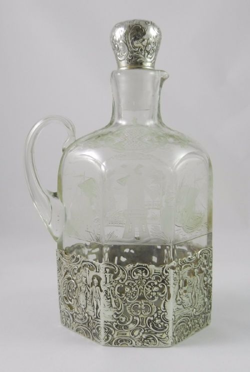 ANTIQUE SILVERMOUNTED WINE JUG - ADDITIONAL PHOTO 1