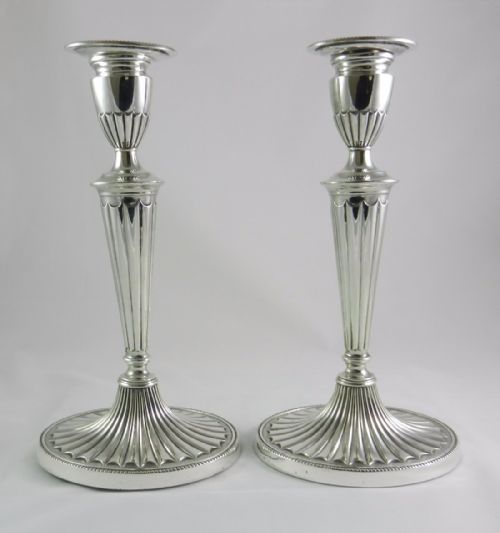 Antique Silver Candlesticks.