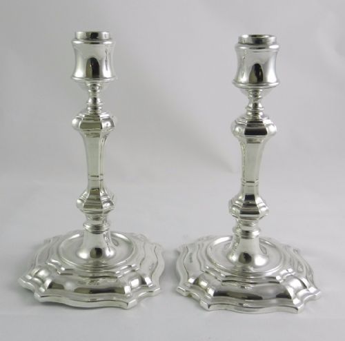 Pair Silver Candlesticks.