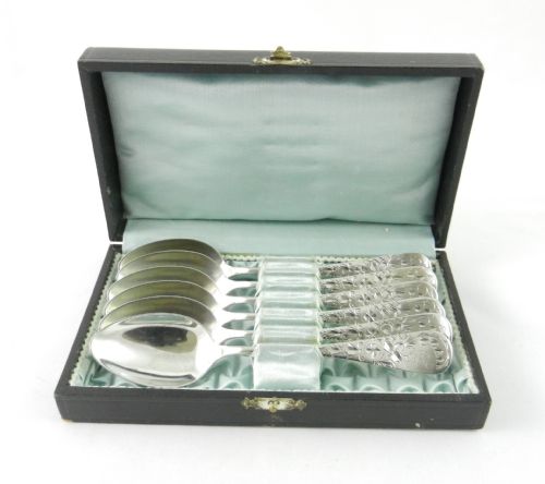 Antique Silver Tea Spoons.