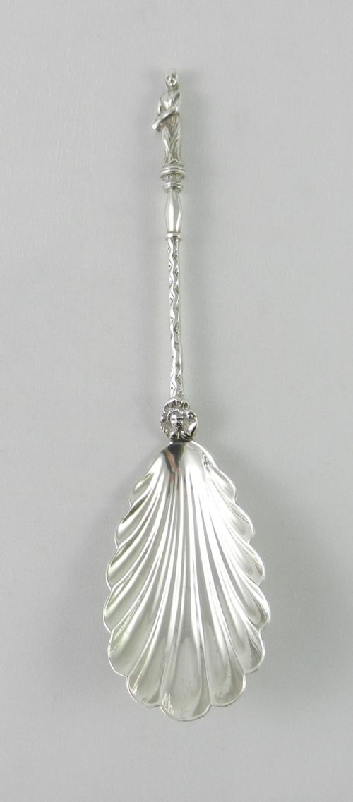 Antique Silver Serving Spoon.