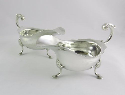 Antique Silver Sauce Boats.