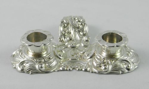Antique Silver "Double" Chamberstick.