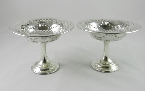 Antique Silver Sweetmeat Stands.