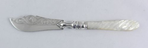 Antique Silver Butter Knife.