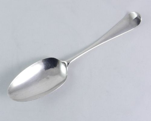 Geo. III Silver Scroll-back Spoon.