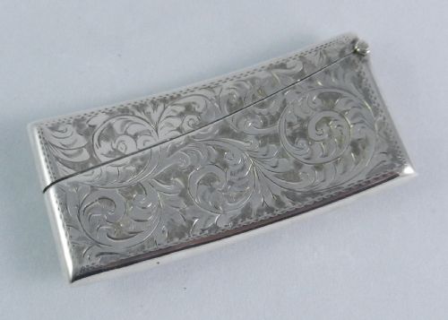 ANTIQUE SILVER CARD CASE - ADDITIONAL PHOTO 1