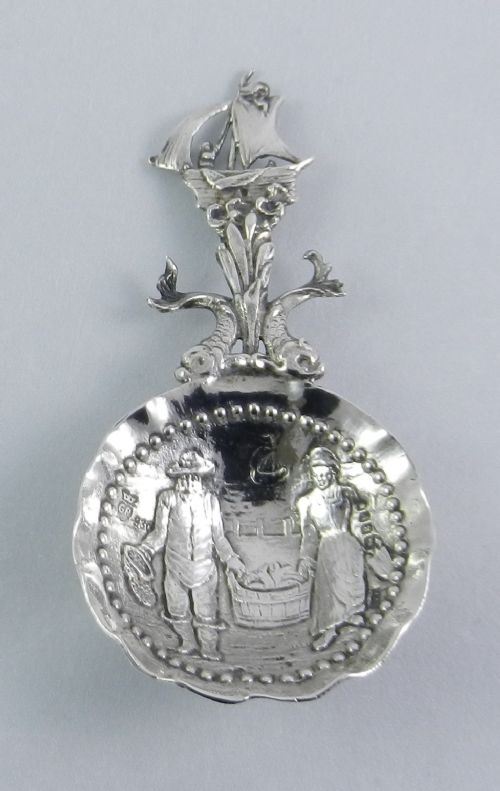 Antique Silver Caddy Spoon.