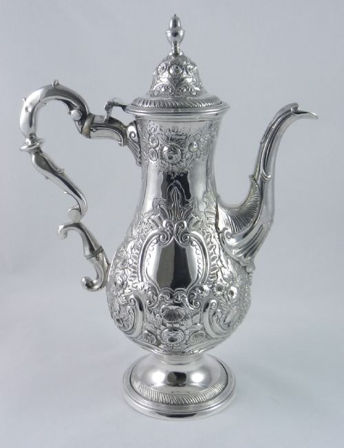 Georgian Silver Newcastle Coffee Pot.