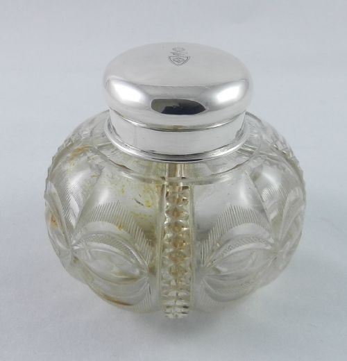 Antique Russian Silver-mounted Perfume Bottle.