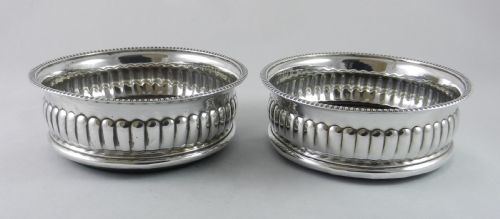 Geo.iii Silver Wine Coasters.