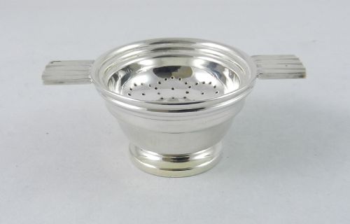 Art Deco Silver Tea Strainer.