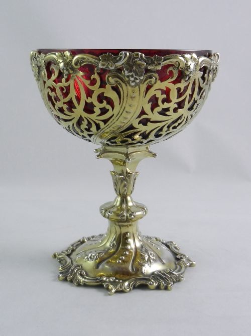 Antique Silver-gilt Sweetmeat Stand.