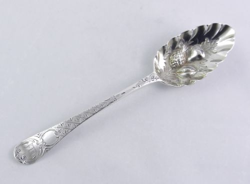 Georgian Silver Fruit Spoon.