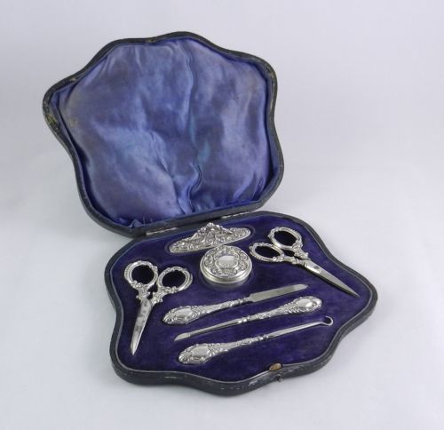 Antique Silver Manicure Set.