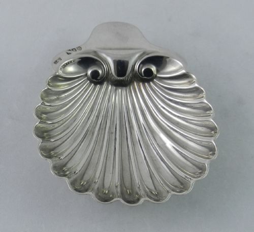 Antique Silver "Shell" Butter Dish.