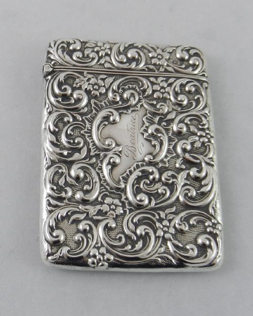 Antique Silver Card Case.