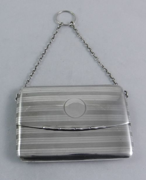 Antique Silver Dance Card Purse.