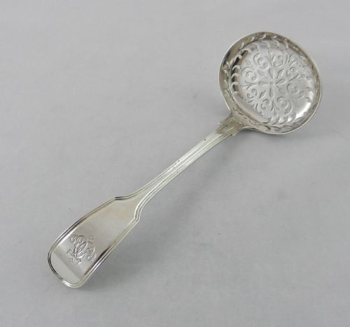 Victorian Silver Sifter Spoon.