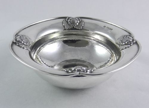 Art Nouveau Pattern Silver Bowl.