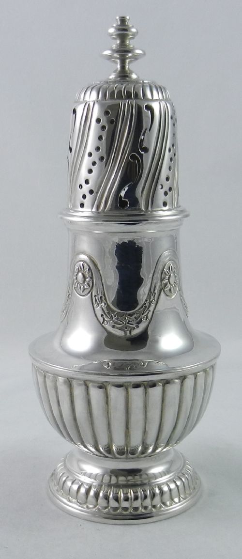 Antique Large Silver Sugar Caster.