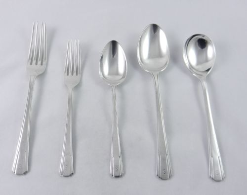 Art Deco Silver Cutlery Set.