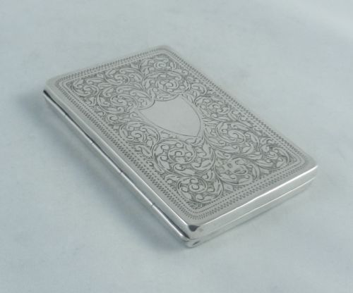 Antique Silver Dance Card Case,