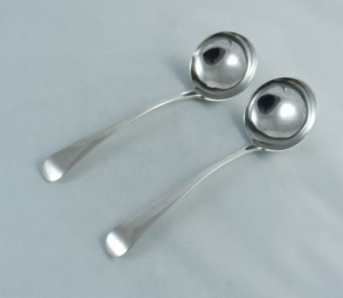Pair Georgian Silver Sauce Ladles.