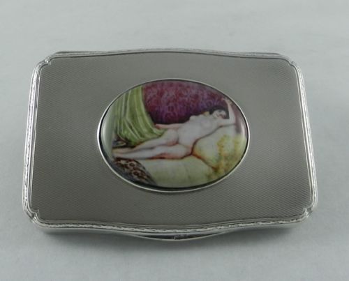 Silver & Enamel Box.