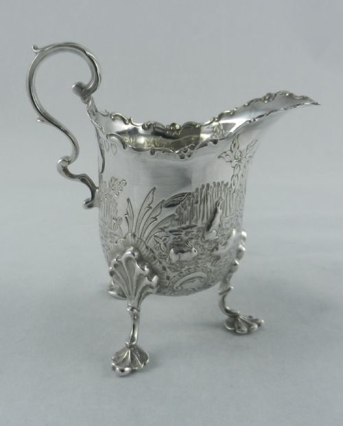 Antique Silver "Irish Style" Cream Jug.