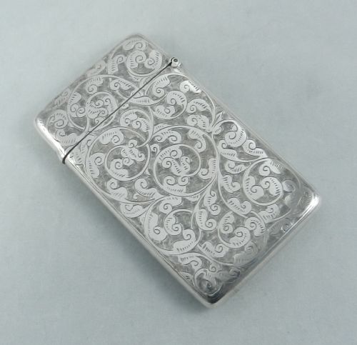 ANTIQUE SILVER CARD CASE - ADDITIONAL PHOTO 2