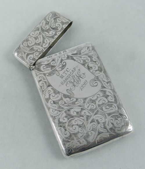 ANTIQUE SILVER CARD CASE - ADDITIONAL PHOTO 3