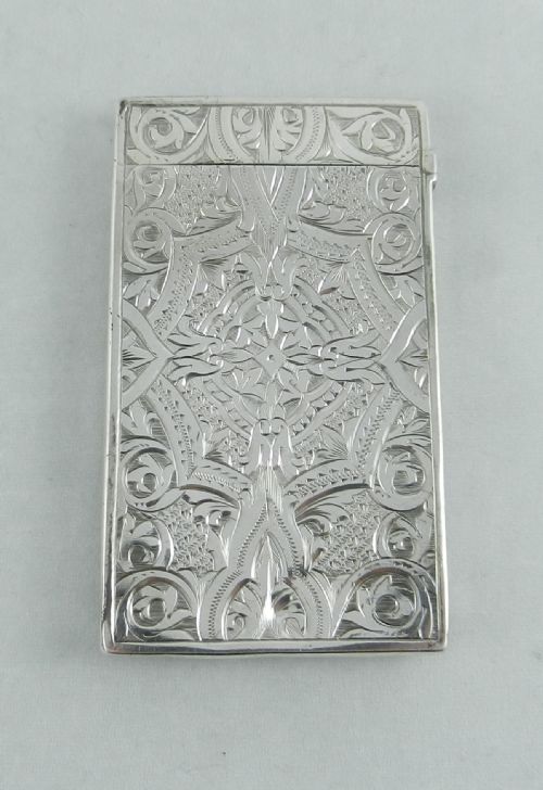Antique Silver Card Case.