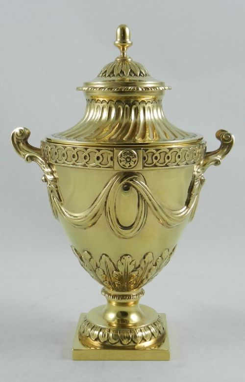 Antique Silver Gilt Sugar Vase.
