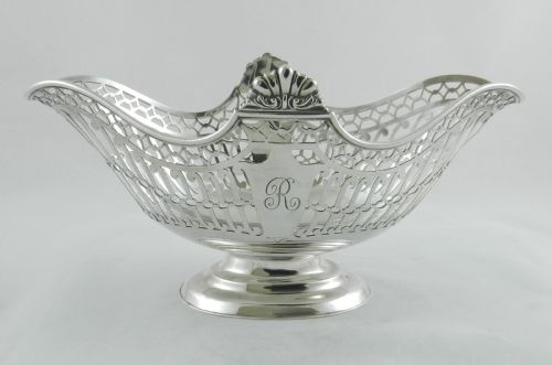 Antique Silver Fruit Basket.