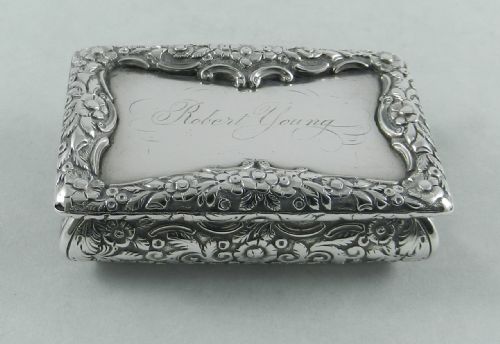 ANTIQUE SILVER NATHANIEL MILLS SNUFF BOX - ADDITIONAL PHOTO 1