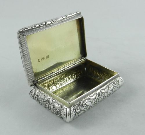 ANTIQUE SILVER NATHANIEL MILLS SNUFF BOX - ADDITIONAL PHOTO 3