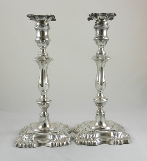 Antique Silver Candlesticks.