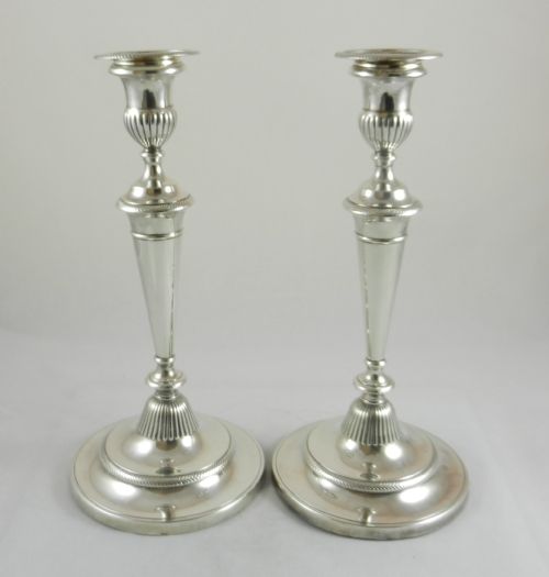 Georgian Silver Candlesticks.