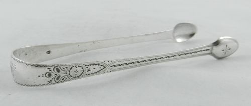 Geo.iii Silver Sugar Tongs.
