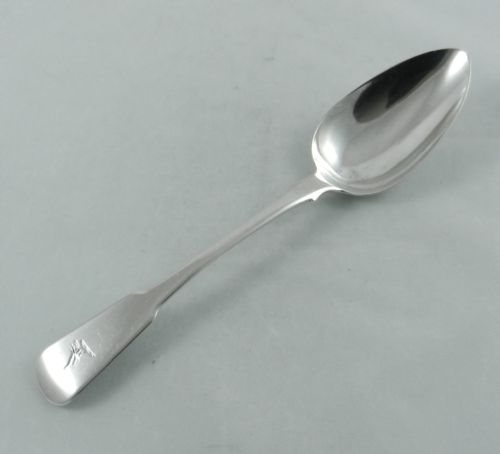 Antique Exeter Silver Serving Spoon.