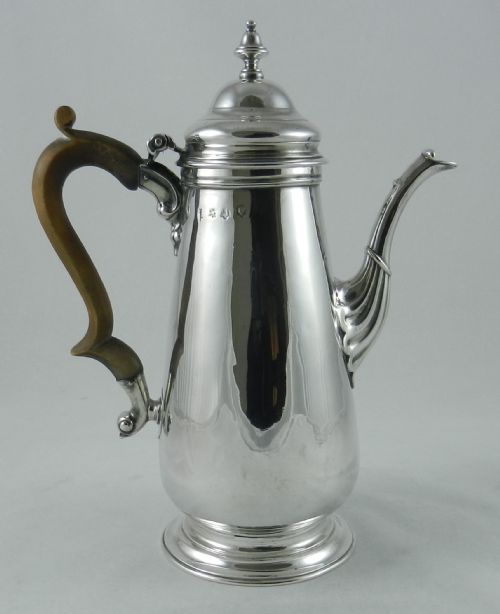GEORGIAN SILVER COFFEE POT