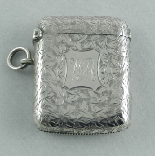 Antique Silver Vesta Case.